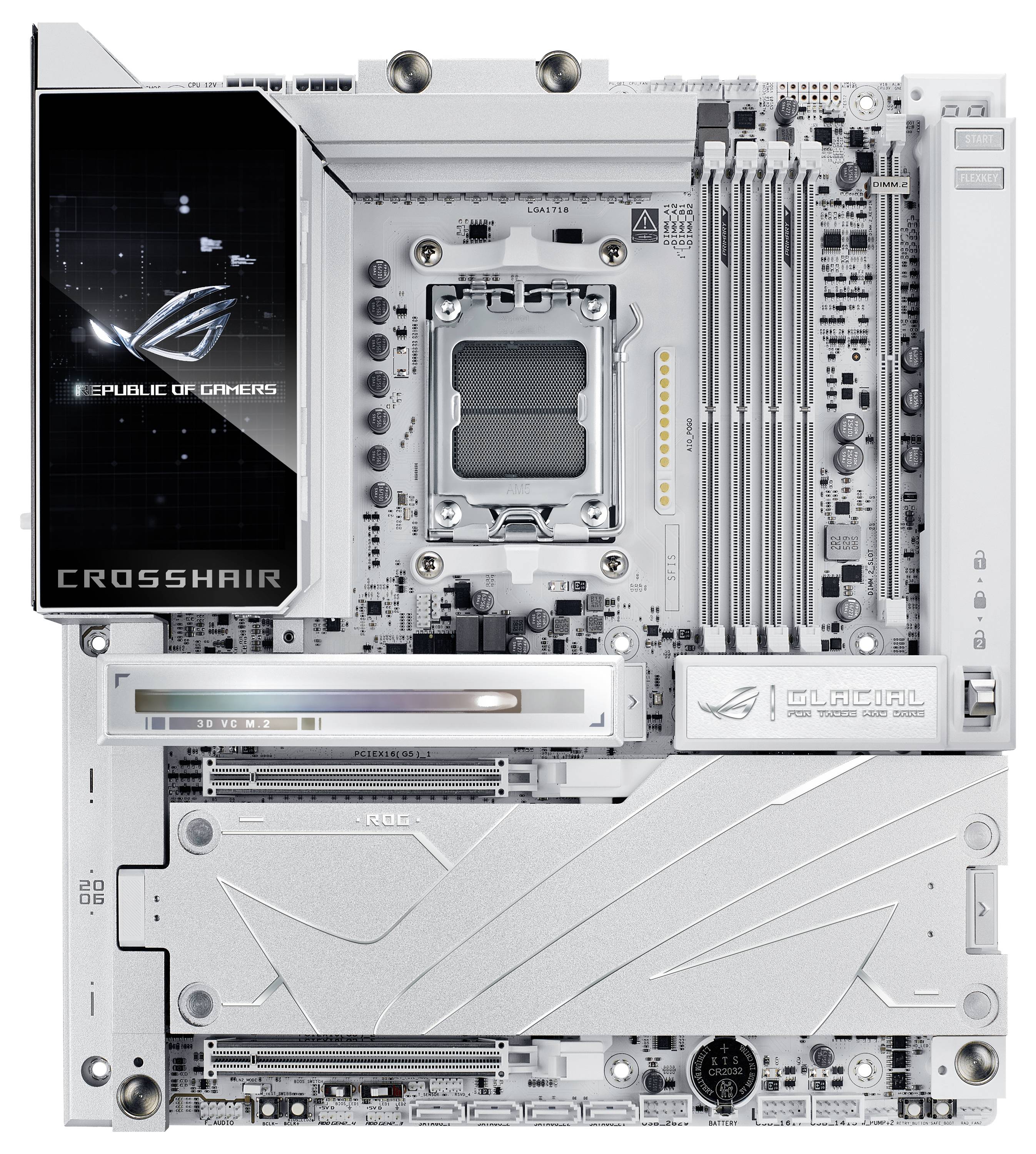 Asus MB ROG CROSSHAIR X870E GLACIAL Mainboard