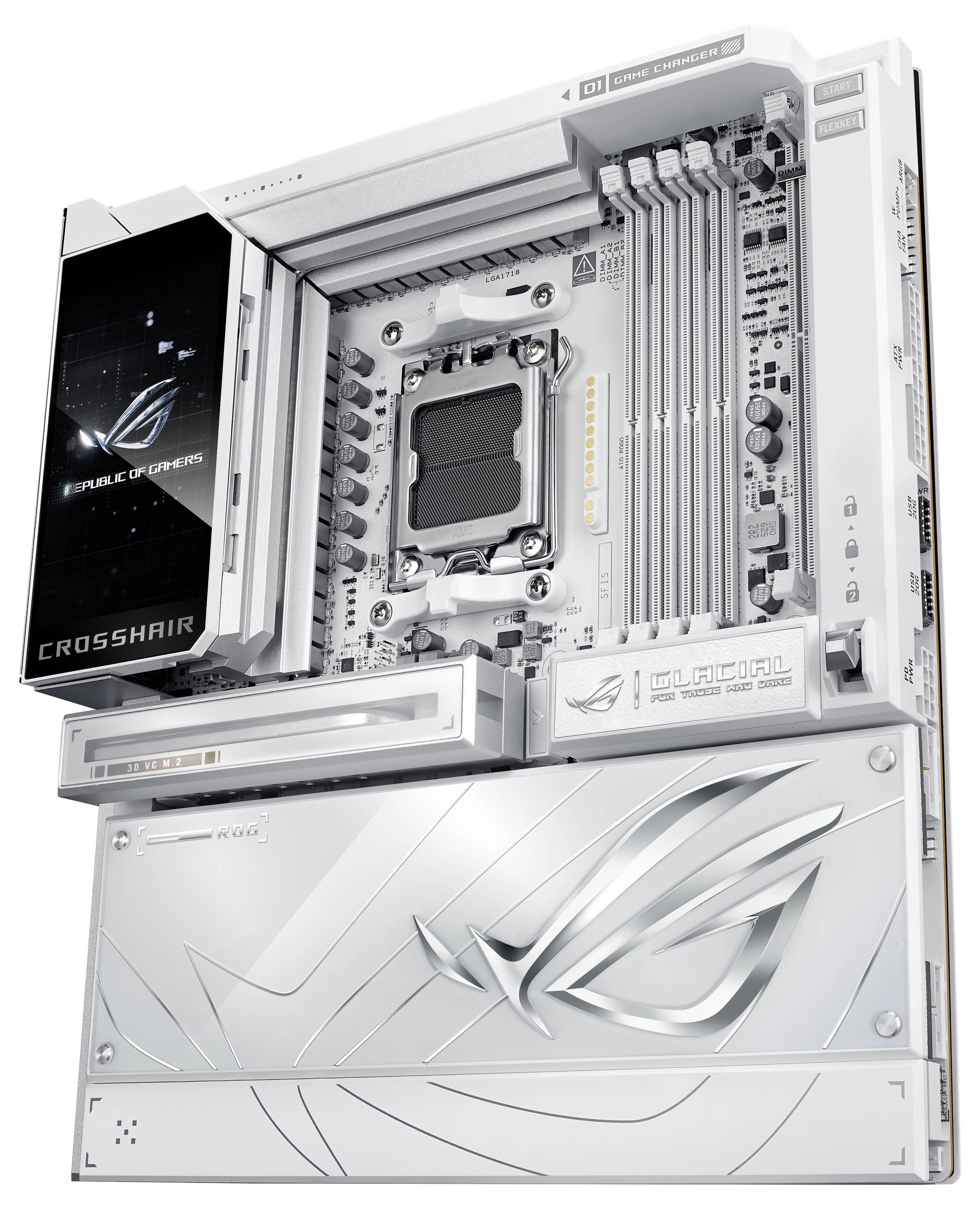 Asus MB ROG CROSSHAIR X870E GLACIAL Mainboard