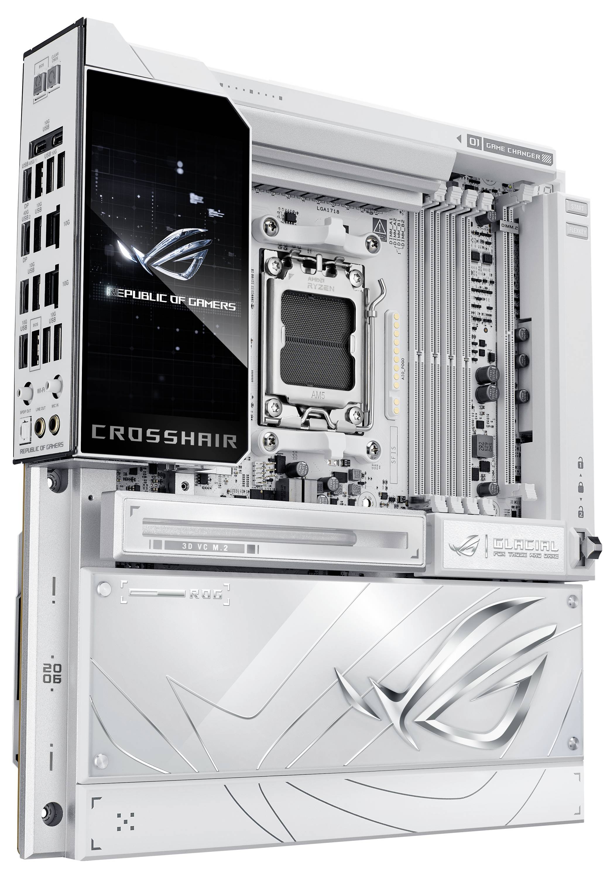 Asus MB ROG CROSSHAIR X870E GLACIAL Mainboard
