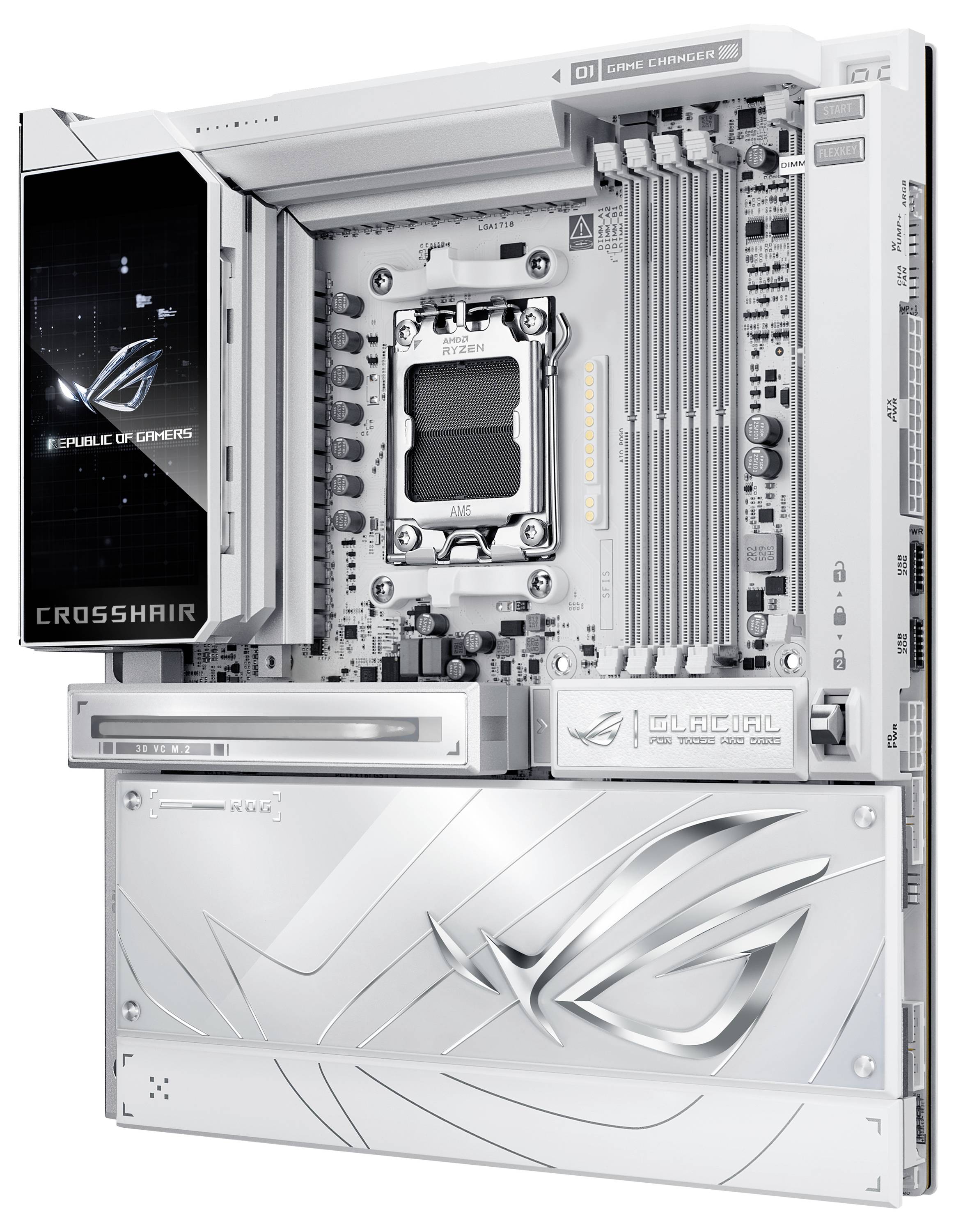 Asus MB ROG CROSSHAIR X870E GLACIAL Mainboard