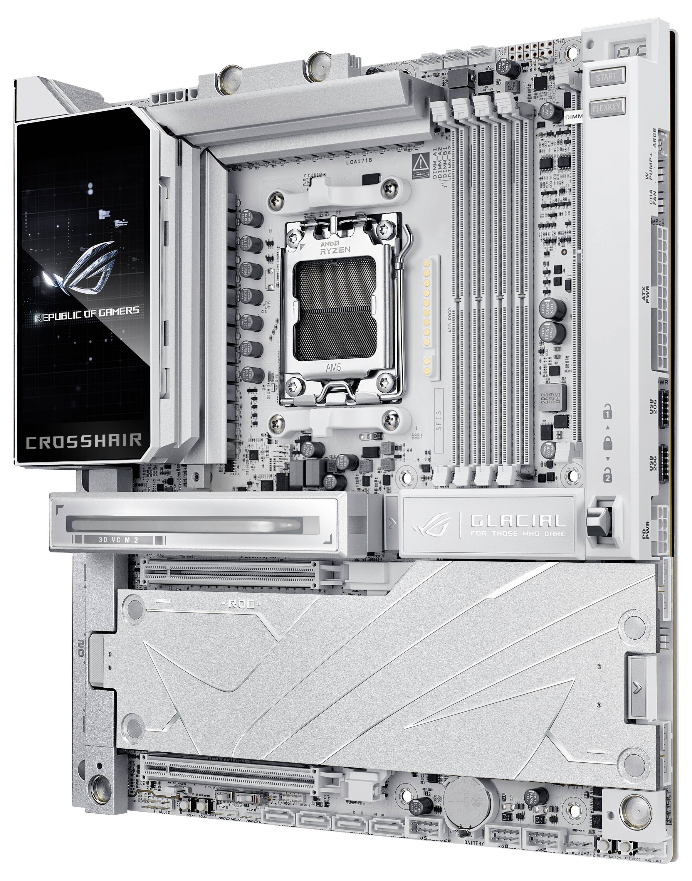 Asus MB ROG CROSSHAIR X870E GLACIAL Mainboard