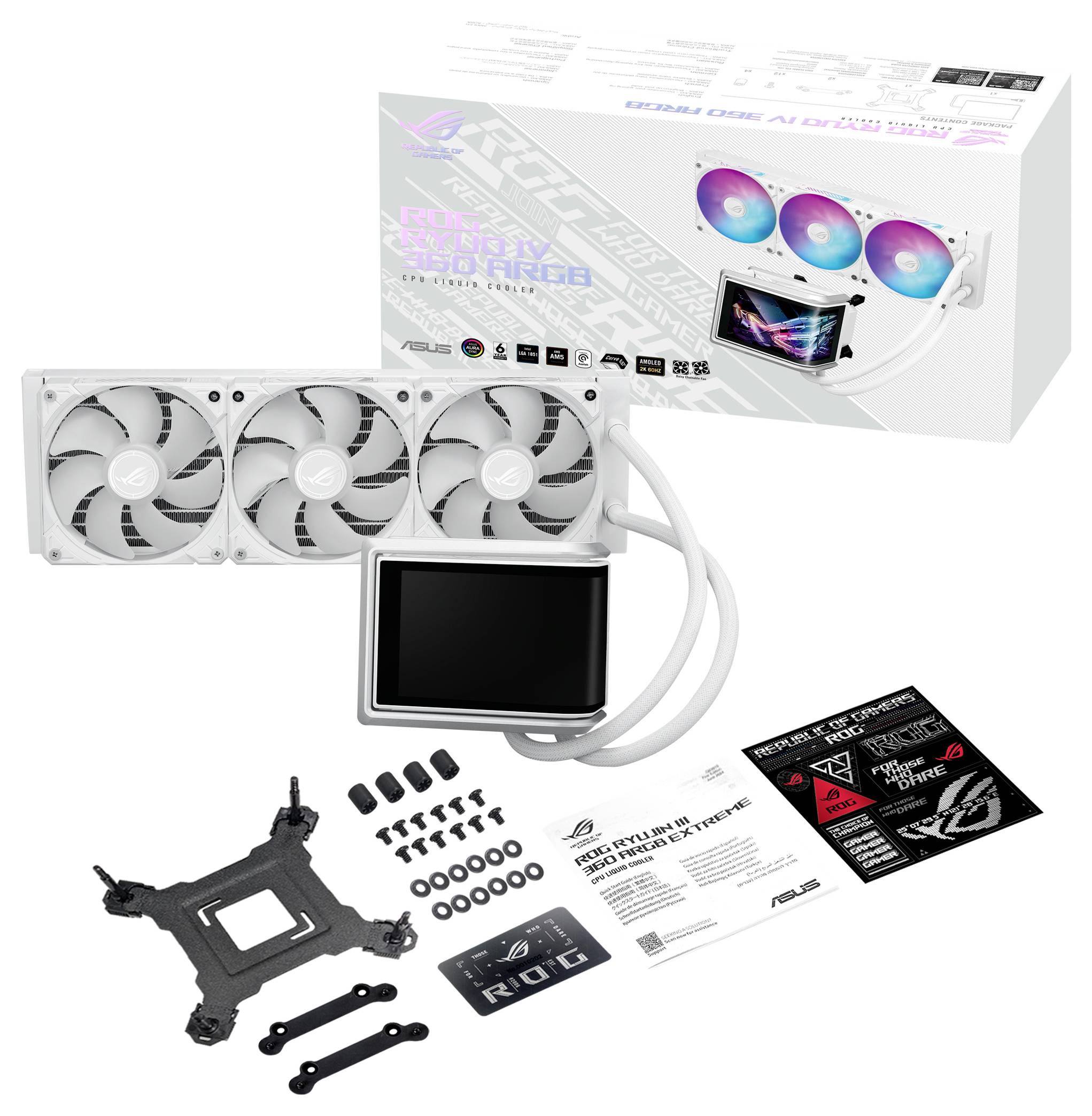 Asus WAK ROG RYUO IV 360 ARGB WHT Wasserkühlung-Chipkühler