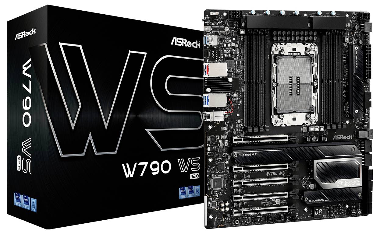 Das Motherboard „ASRock W790 WS