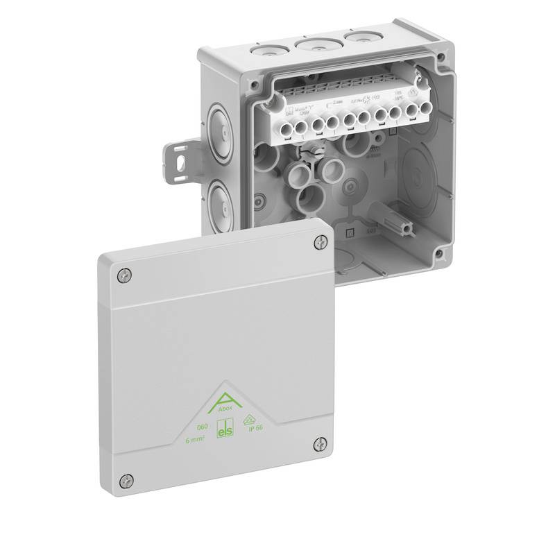 Elektrische Anschlussdose mit Abdeckung mit der Bezeichnung „EASYPRINT