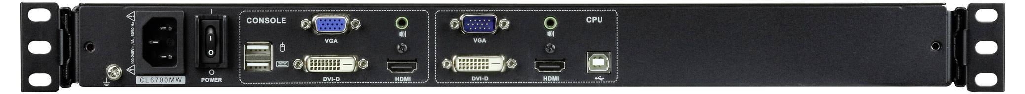 ATEN CL6700MW SP KVM-Konsole DVI, HDMI, VGA 1920 x 1080 Pixel
