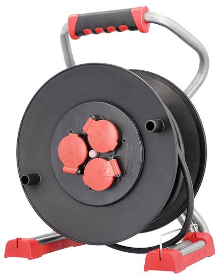 Bachmann 399.191 Kabeltrommel 40m Schwarz Schutzkontakt-Stecker