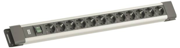 Bachmann BM005901 Steckdosenleiste mit Schalter Grau Schutzkontakt 1St.