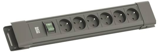 Bachmann BM005935 Steckdosenleiste mit Schalter Schwarz Schutzkontakt 1St.