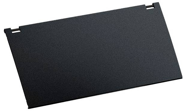 Eine schwarze Kunststoffabdeckung, die für ein rechteckiges, elegantes Aluminiumprofil konzipiert ist und häufig zu Schutz- oder Dekorationszwecken in verschiedenen Anwendungen verwendet wird.