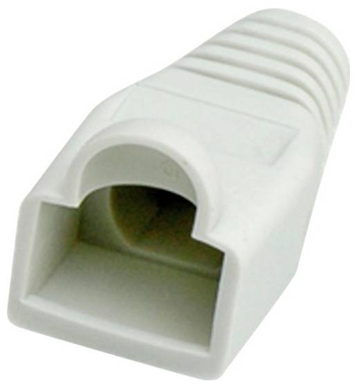 Roline Standard - Knickschutztülle RJ45, mit Knickschutz Klemm-Ø (max.) 5.8mm Kunststoff Grau 10St.