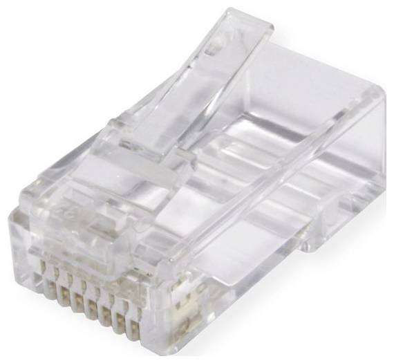 Roline Modular Plug ungeschirmt Cat.6A 21.17.3098 Drahtverbinder RJ-45 Gold, Transparent 21.17.3098 Stecker, gerade Polzah