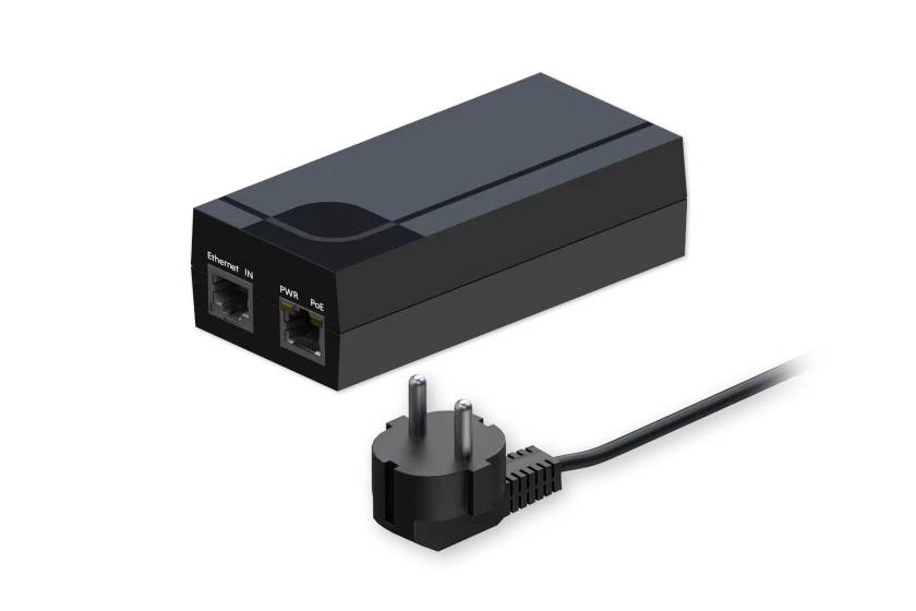 Ein Netzwerkkabeltester mit LED-Anzeigen und einem Anschluss für die Kabelverbindung.