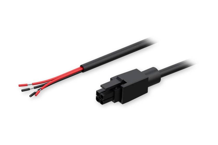 Ein schwarzes Netzwerkgerät mit Anschlüssen, die mit „LAN