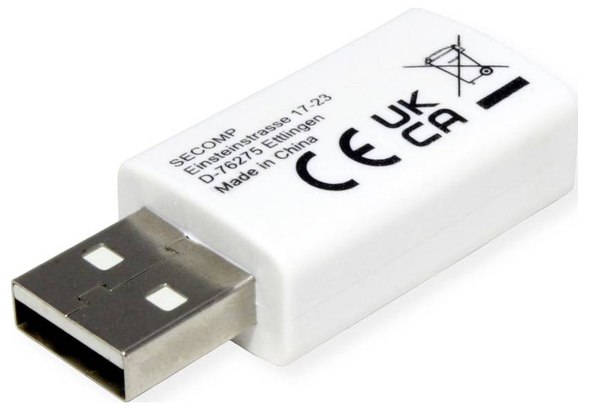 Value USB-Datenblocker USB Typ A Data Blocker Adapter Weiß für sichere USB-Ladefunktion 11.99.8332