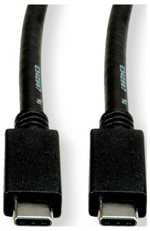 Ein schwarzes HDMI-Kabel mit zwei vergoldeten Steckern, mit „HDMI