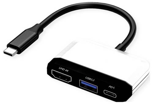 Value 12.99.3199 HDMI / USB / USB-C® Adapter [1x USB-C® Stecker - 3x HDMI-Buchse, USB-A Buchse, USB-C® Buchse (Power