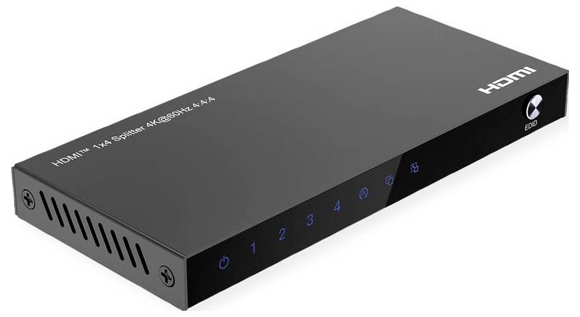 Value 14.99.3584 1+4 Port HDMI-Splitter Schwarz
