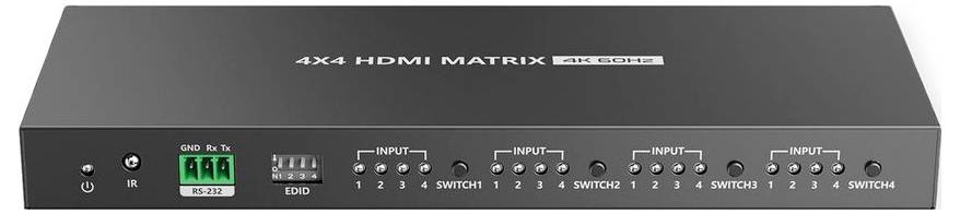 Value 4x4 Port HDMI-Matrix-Switch mit Fernbedienung