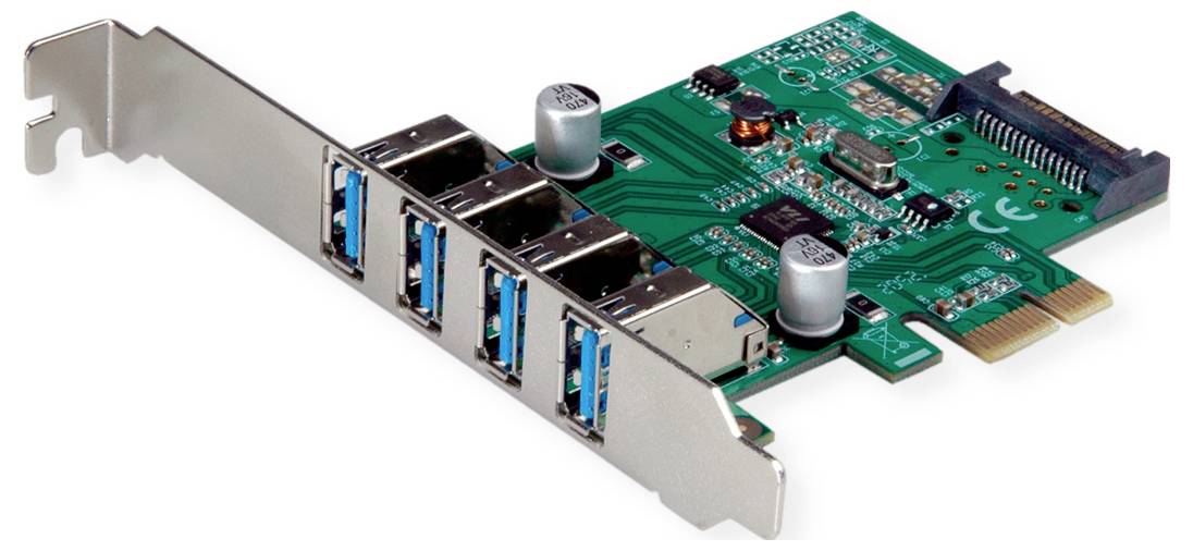 Value 15.99.2117 4 Port USB 3.2 Gen 1 Controllerkarte USB-A PCIe x1