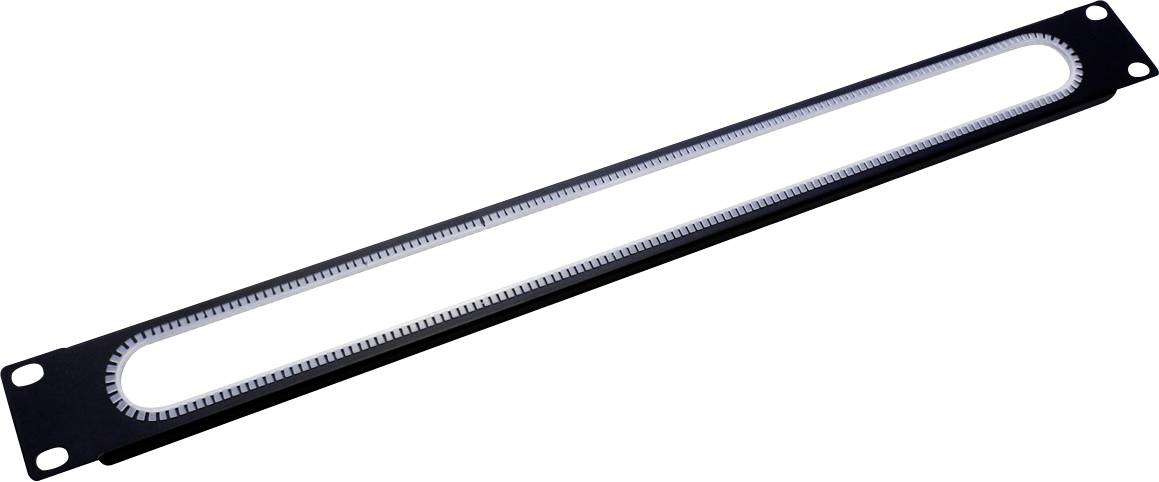 Ein schlanker, schwarzer, rechteckiger LED-Lichtstreifen, der für die Montage am Rucksack konzipiert ist, erhöht die Sichtbarkeit durch sein gekrümmtes Array aus kleinen, hellen LEDs.
