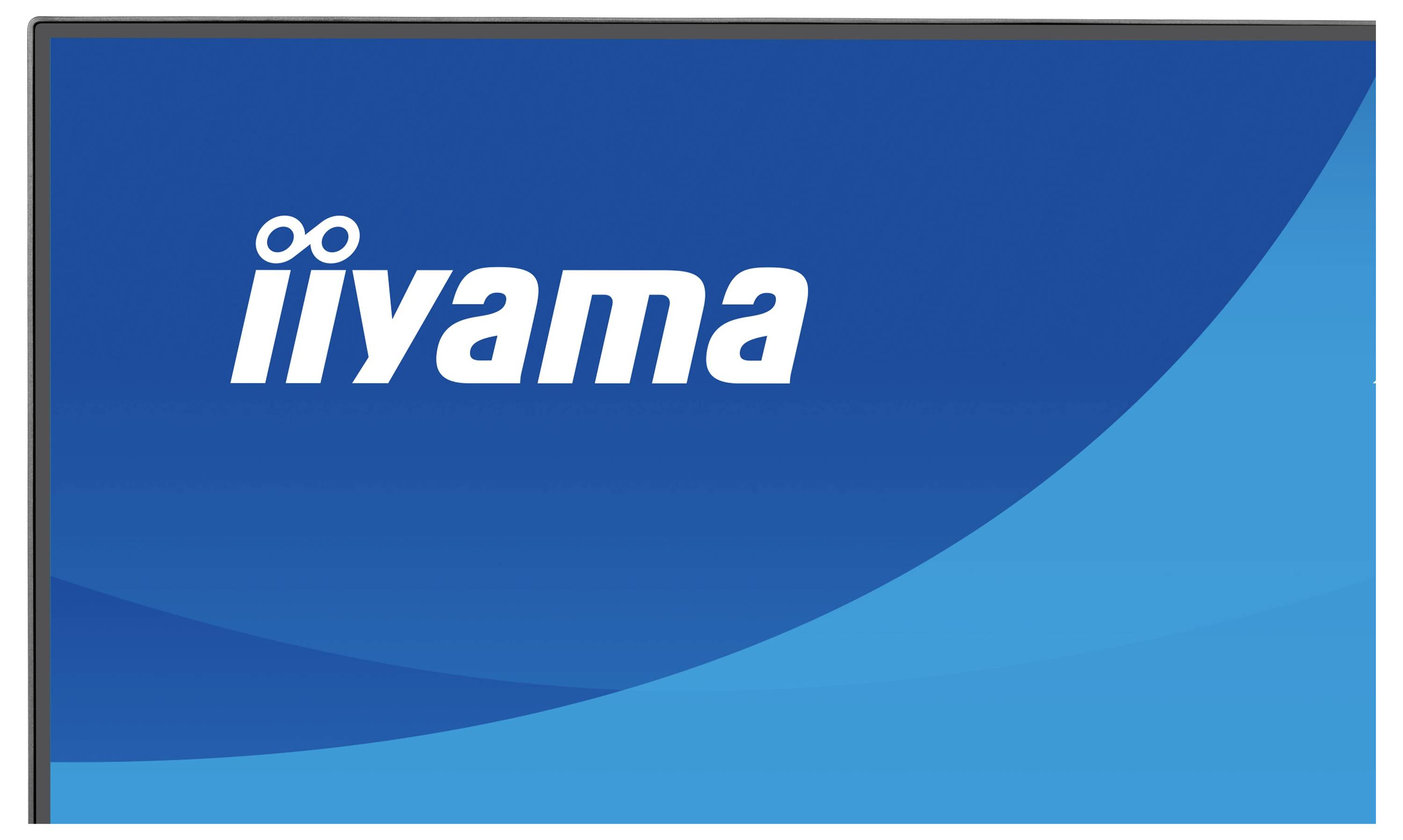 Ein schwarzer G-Master iiyama-Computermonitor von hinten betrachtet, der einen robusten Standfuß und eine verstellbare Halterung zeigt und sein Design hervorhebt.