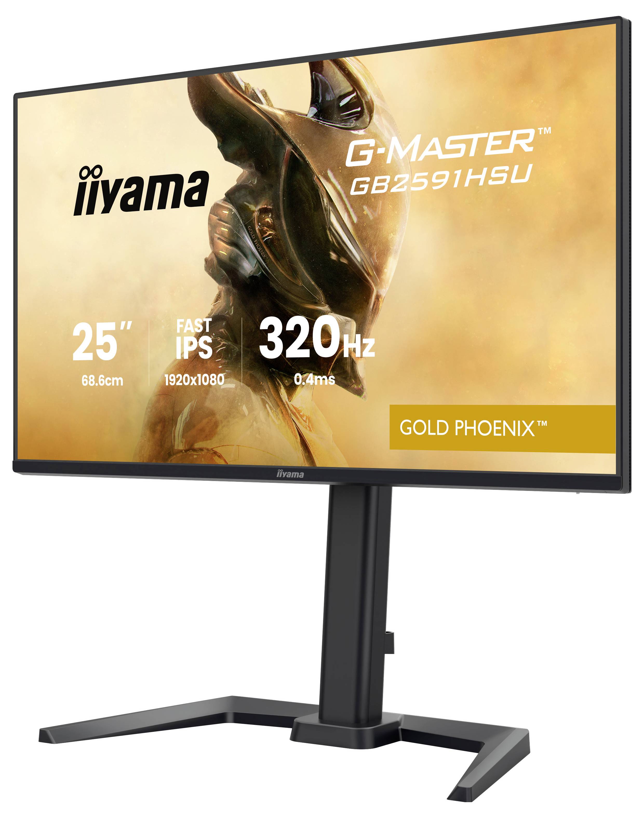Iiyama G-Master Monitor, 25 Zoll, 1920x1080 Auflösung, 320Hz, mit der Bezeichnung „GOLD PHOENIX