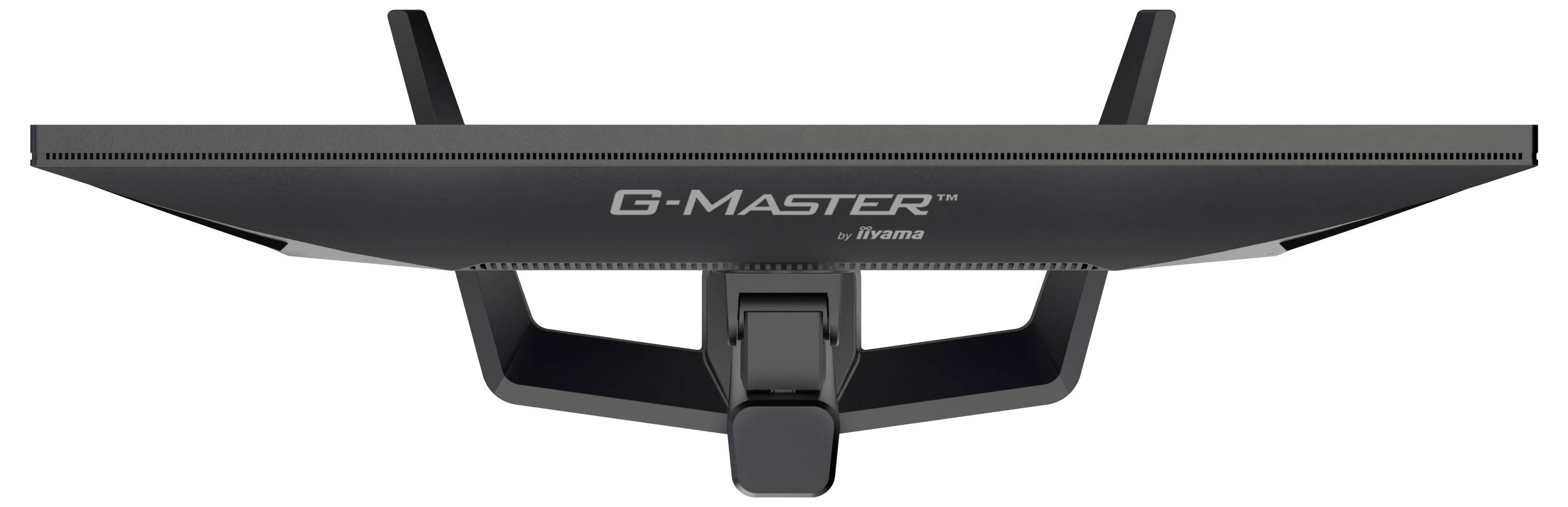 Eine Seitenansicht eines ultra-schlanken Computermonitors mit der Bezeichnung „G-Master