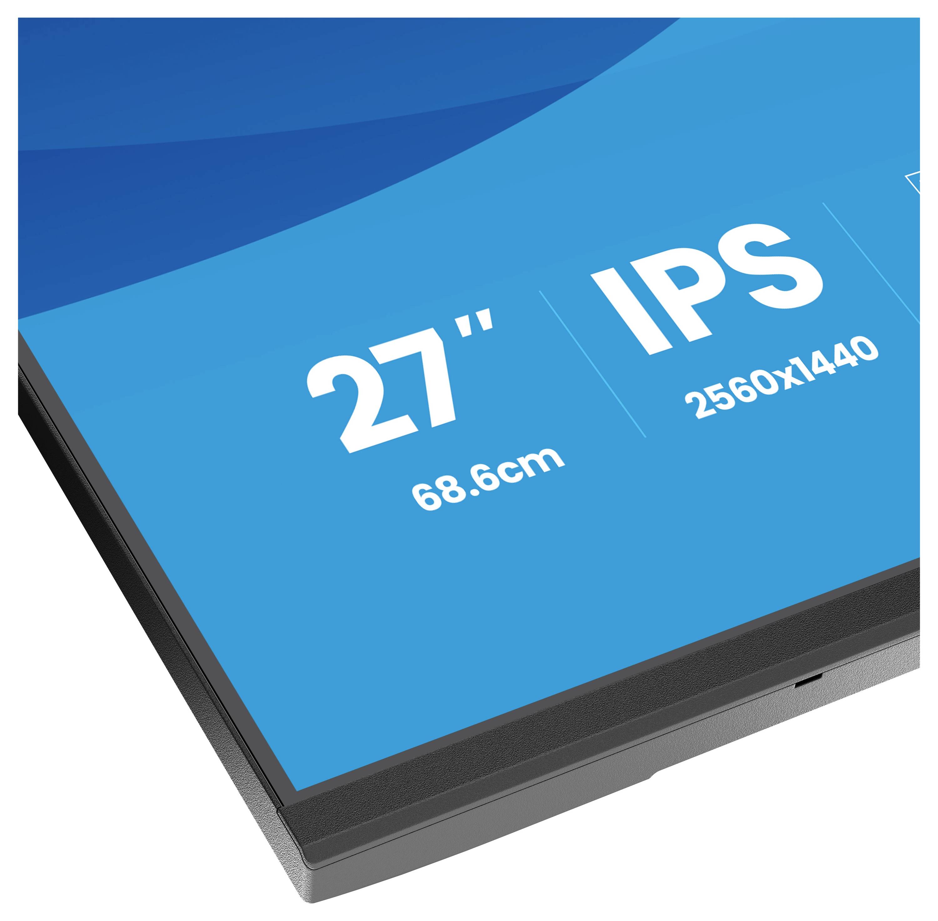 Ein blauer Monitor mit dem Text „27