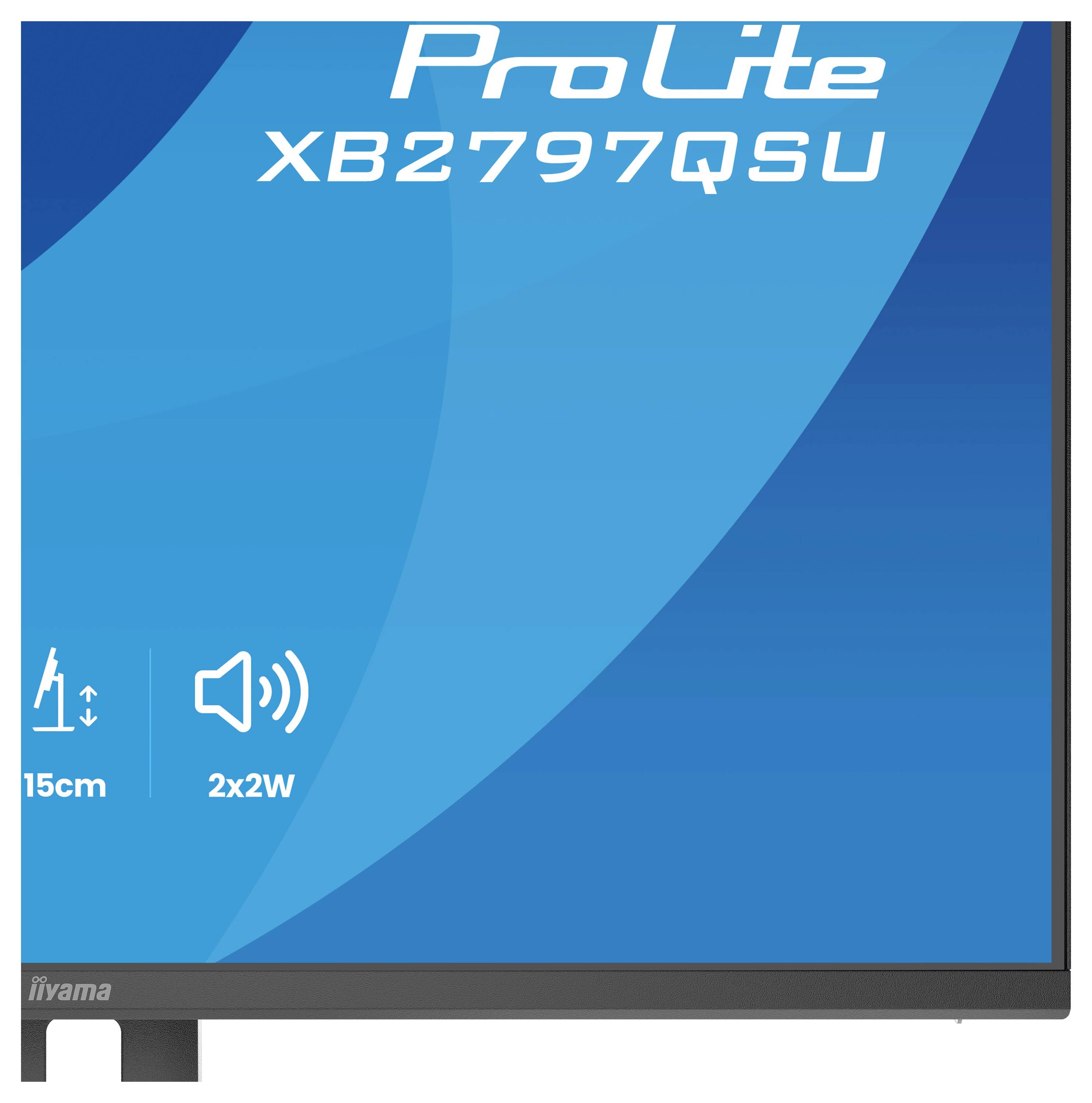 Ein schwarzer Computermonitor mit silbernem Ständer, von hinten betrachtet, zeigt Anschlüsse und Verstellmechanismen auf der Rückseite des Panels.