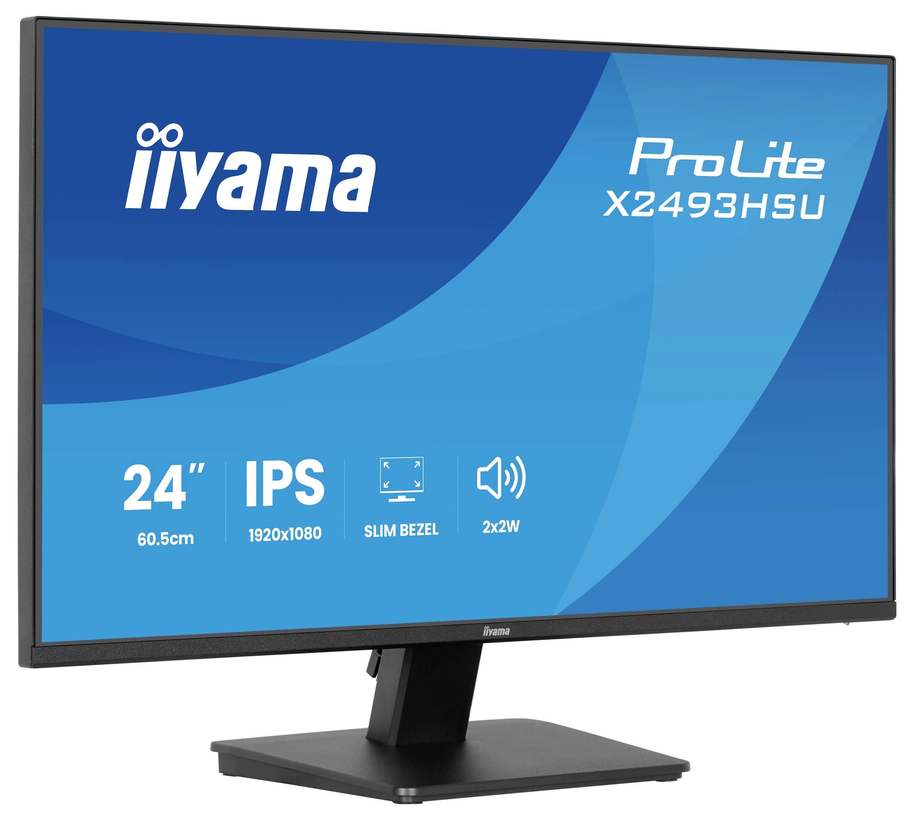 Monitor mit angezeigten Spezifikationen: „24