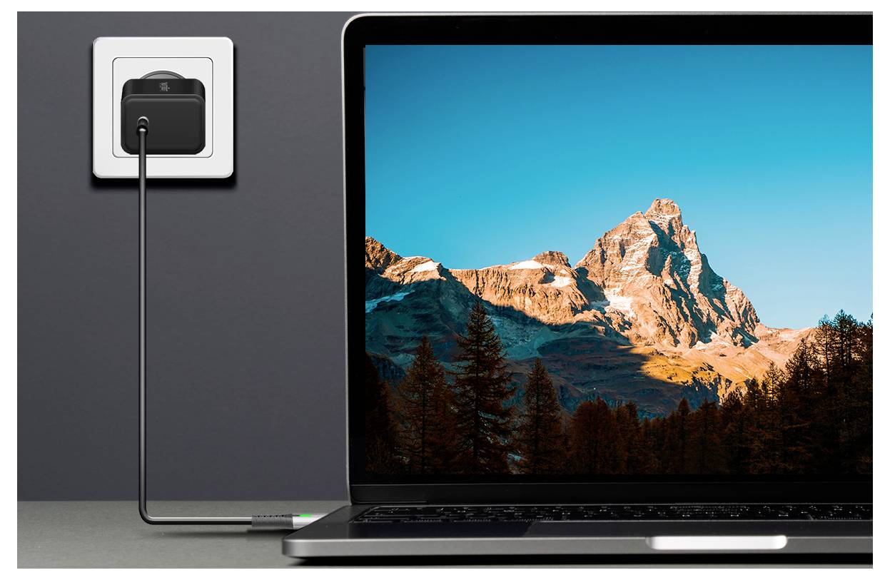 LogiLink USB-C® Kabel USB 3.2 Gen2x2 USB-C® Stecker 0.50m Schwarz mit LED, 4K UHD, beidseitig verwendbarer Stecker CU0441