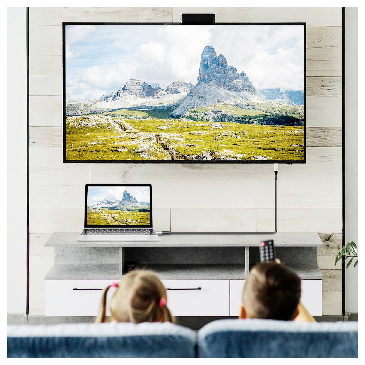 LogiLink USB-C® Kabel USB 3.2 Gen2x2 USB-C® Stecker 1.00m Schwarz mit LED, 4K UHD, beidseitig verwendbarer Stecker CU0442