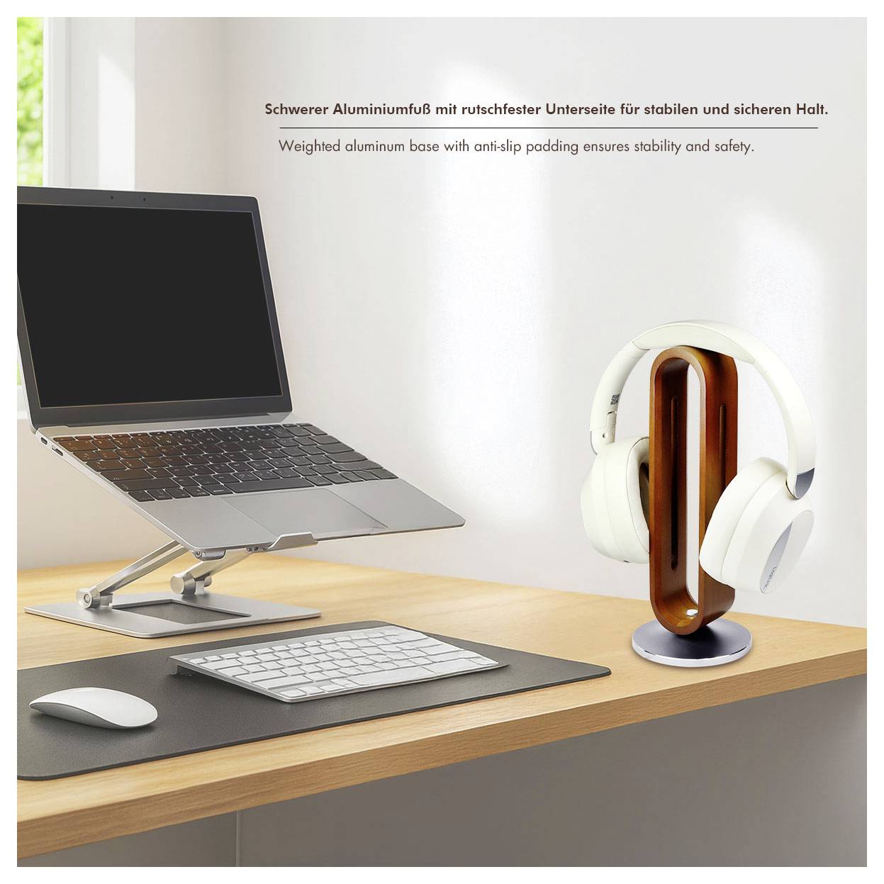 LogiLink AA0193 Kopfhörerständer Braun, Silber