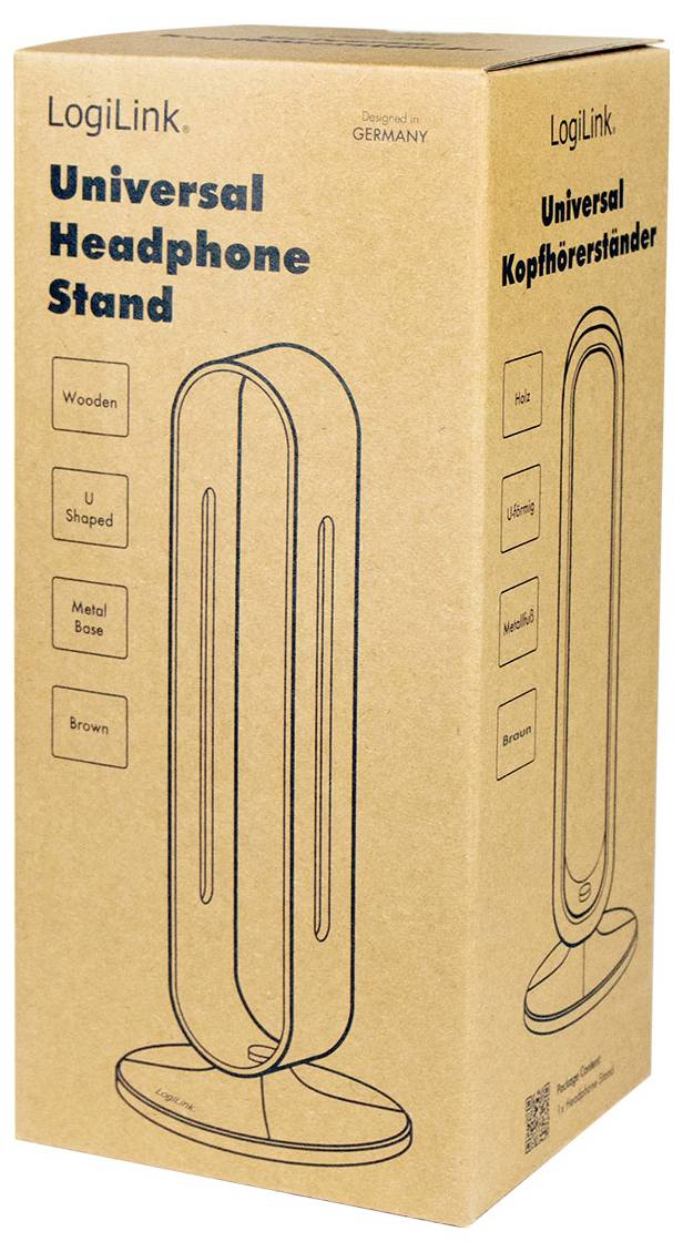 LogiLink AA0193 Kopfhörerständer Braun, Silber