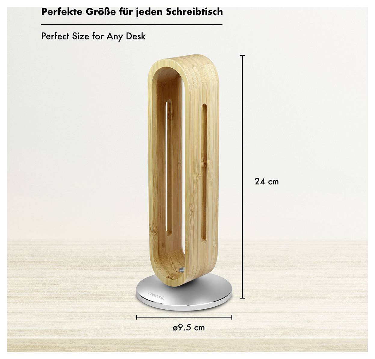 LogiLink AA0194 Kopfhörerständer Hellbraun, Silber