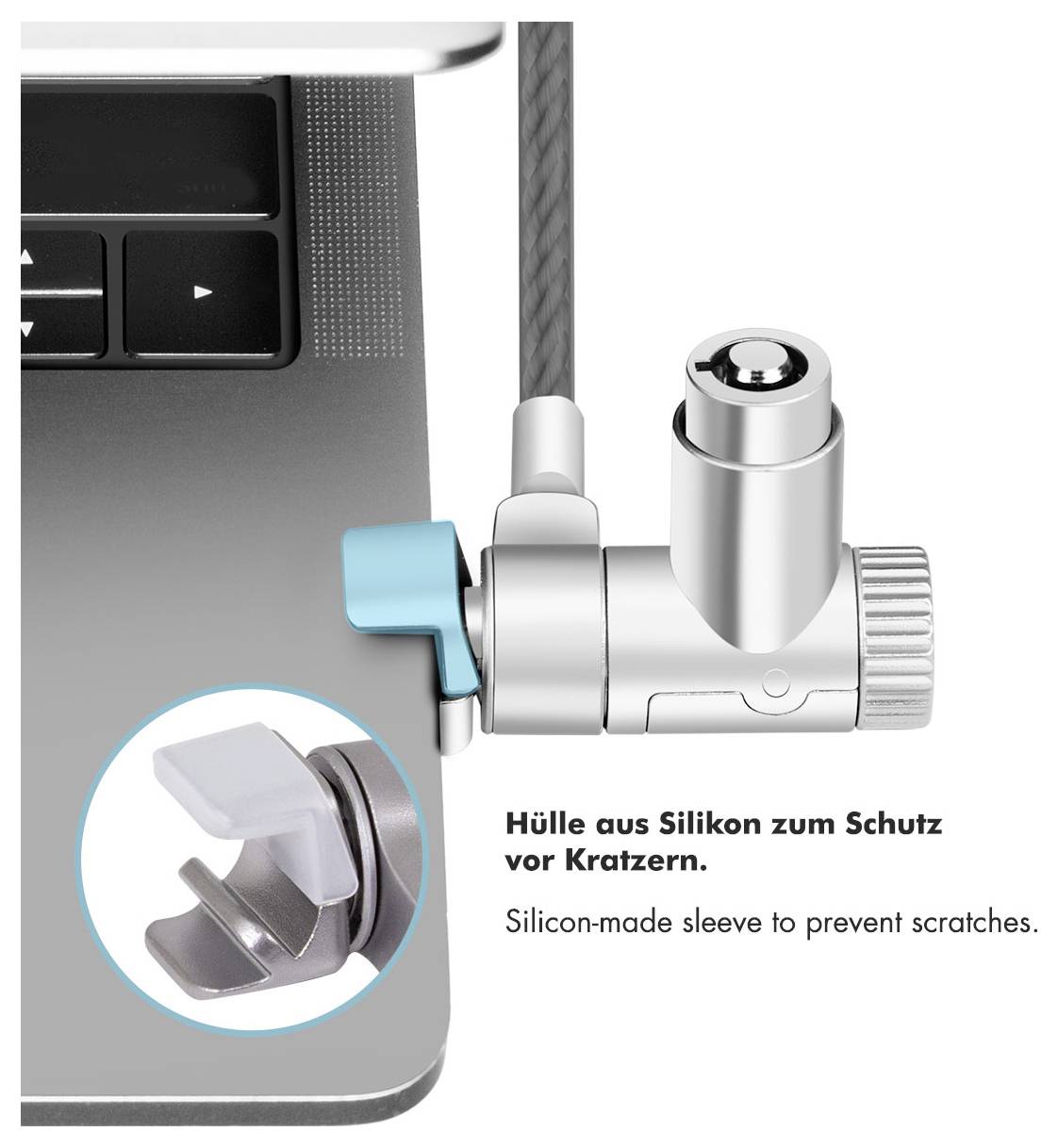 LogiLink Laptop Schloss Schlüsselschloss inkl. 2 Schlüssel NBS015