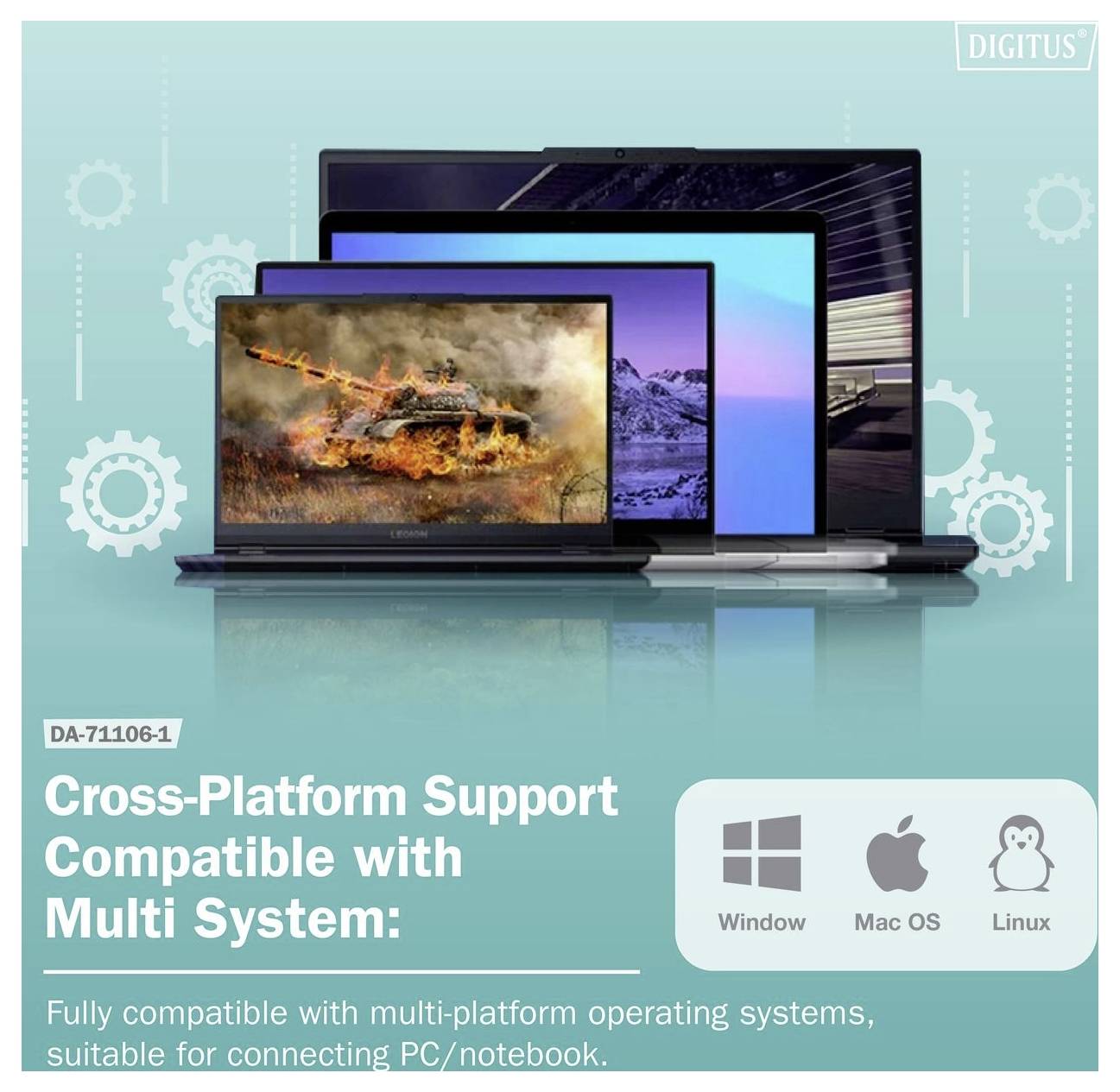 Digitus DA-71106-1 SATA-Festplatten-Gehäuse 2.5 Zoll, 3.5 Zoll USB, USB-C®, USB-C® (USB 2.0), USB-C® (USB 3.1 Gen 1), USB-C®