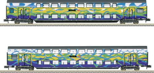 MiniTrix T18298 N Doppelstockwagen-Set Touristi