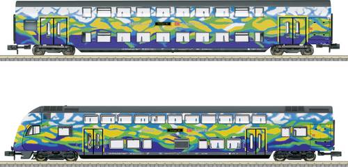 MiniTrix T18299 N Doppelstockwagen-Set Touristi