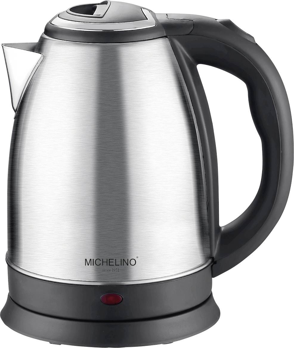 Michelino Edelstahl Wasserkocher 1,8L, 1800W Wasserkocher Grau, Silber Fassungsvermögen: 1.8l