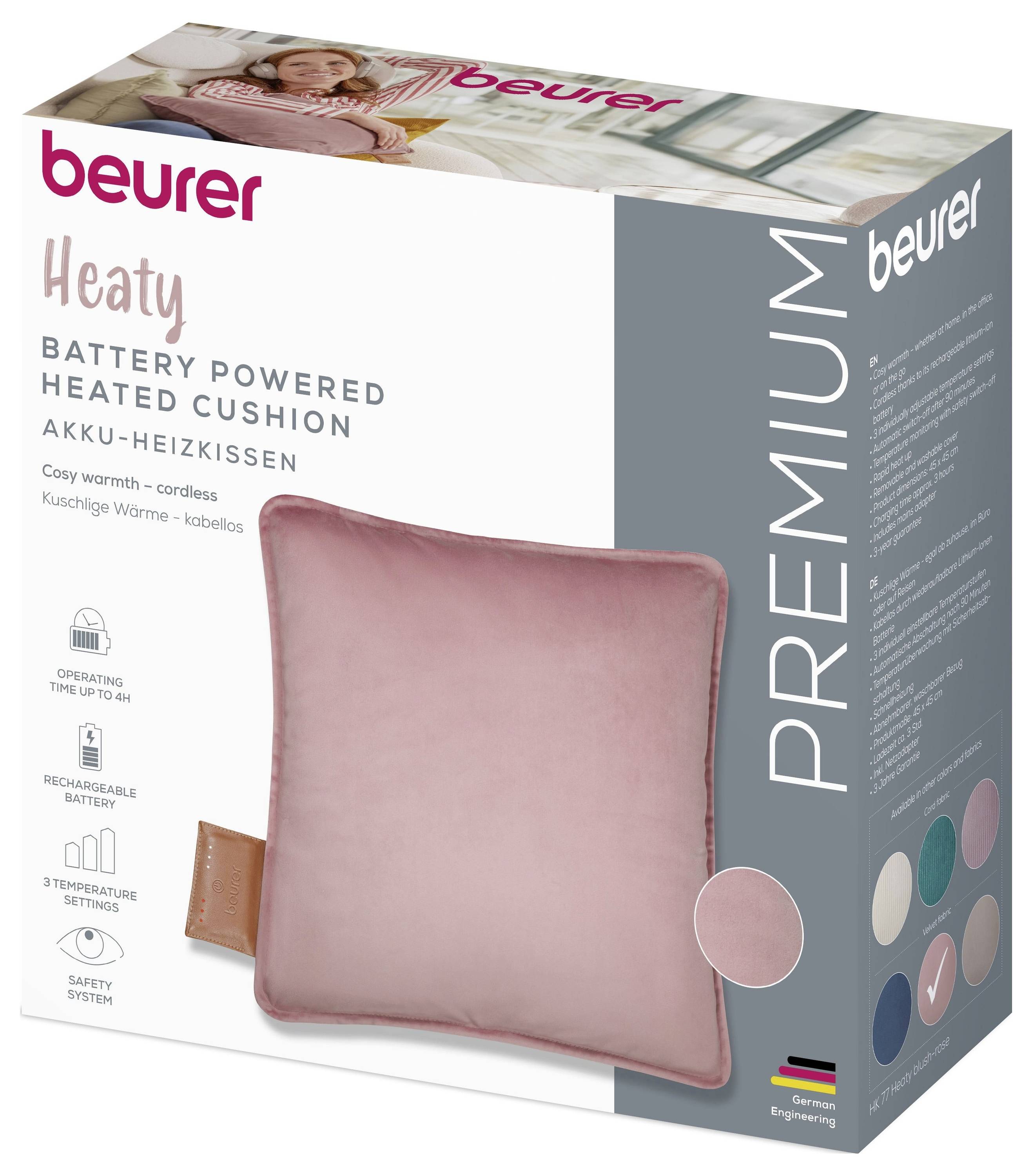 „Beurer Premium batteriebetriebenes beheiztes Kissen