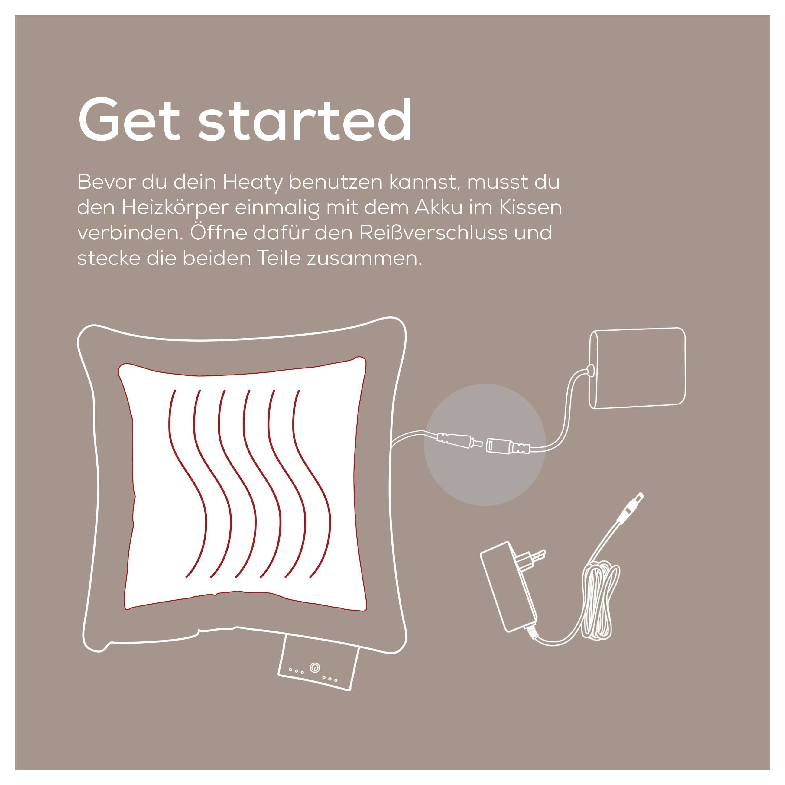 Beurer HK 77 Heaty smokey-taupe Heizkissen Grau-Braun