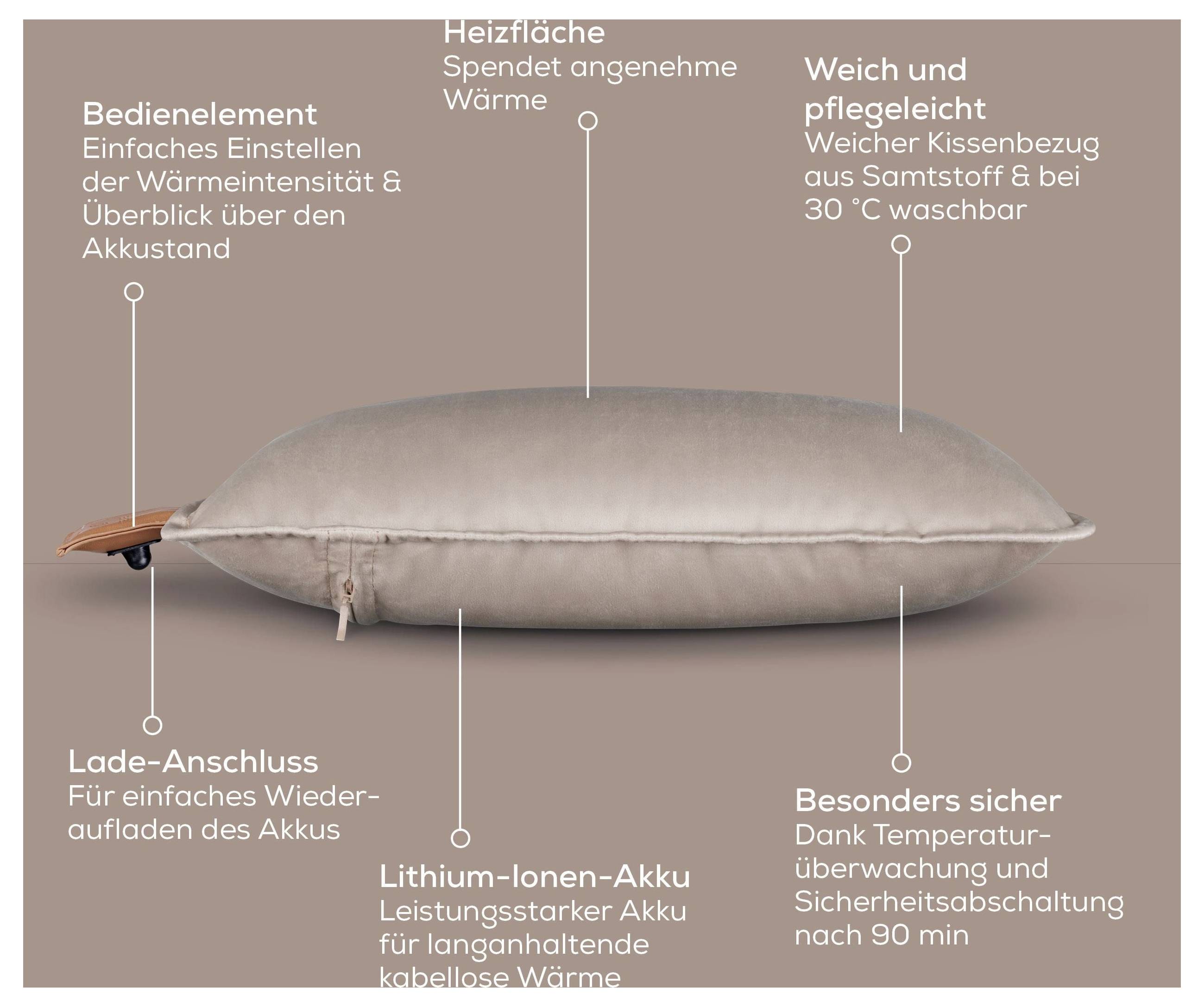 Beurer HK 77 Heaty smokey-taupe Heizkissen Grau-Braun