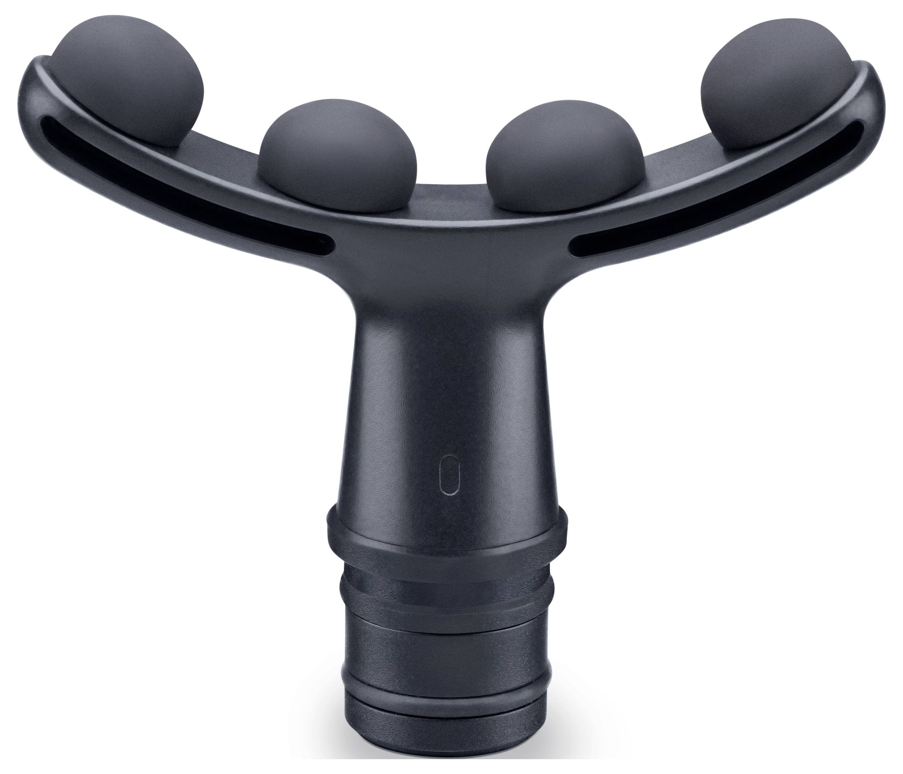 Ein schwarzes elektrisches Stromkabel mit einem zweipoligen Stecker an einem Ende und einem Stecker am anderen Ende, ordentlich aufgerollt, auf weißem Hintergrund.