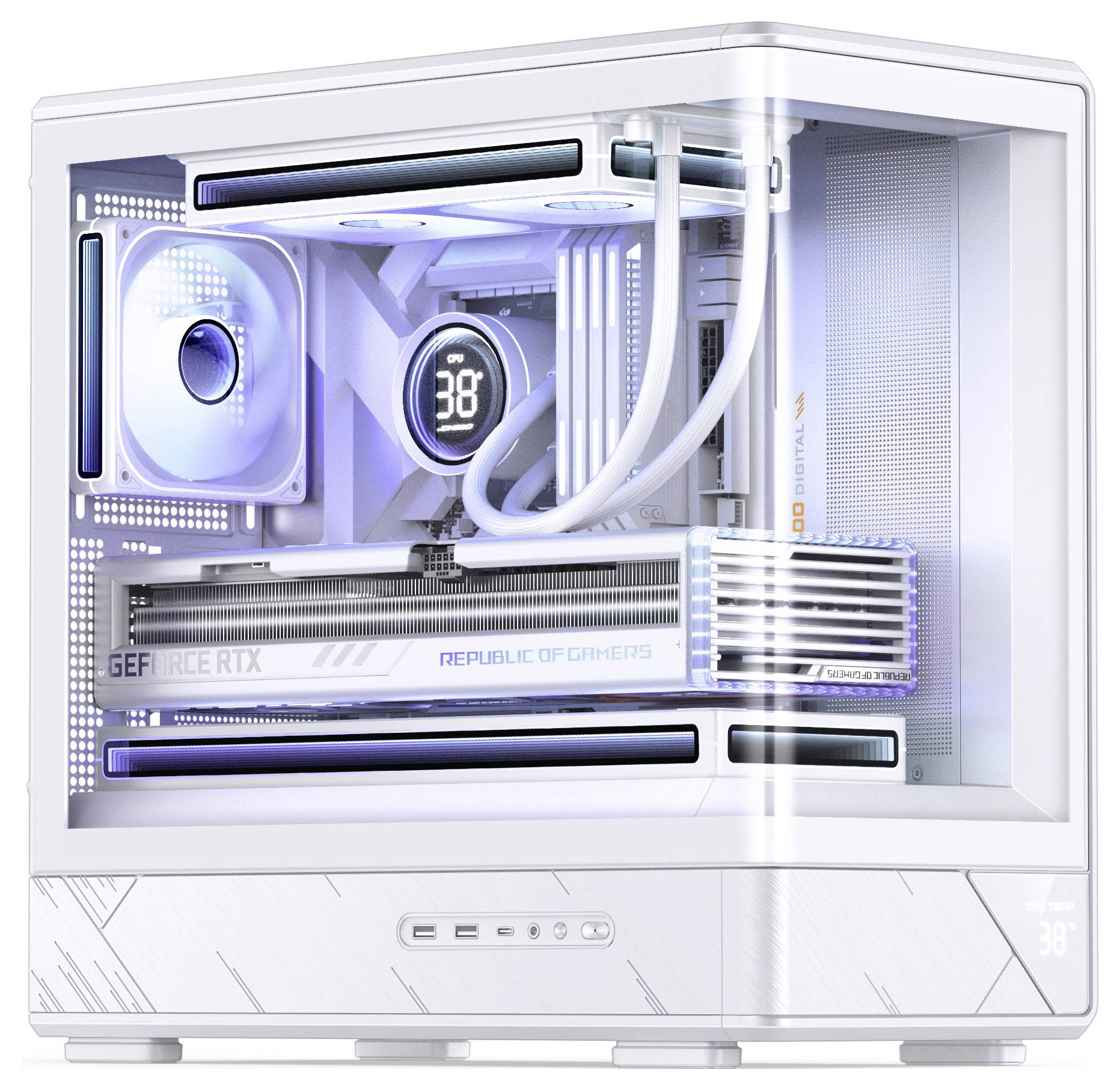 Jonsbo Mini-Tower PC-Gehäuse, Gehäuse, Gaming-Gehäuse Weiß