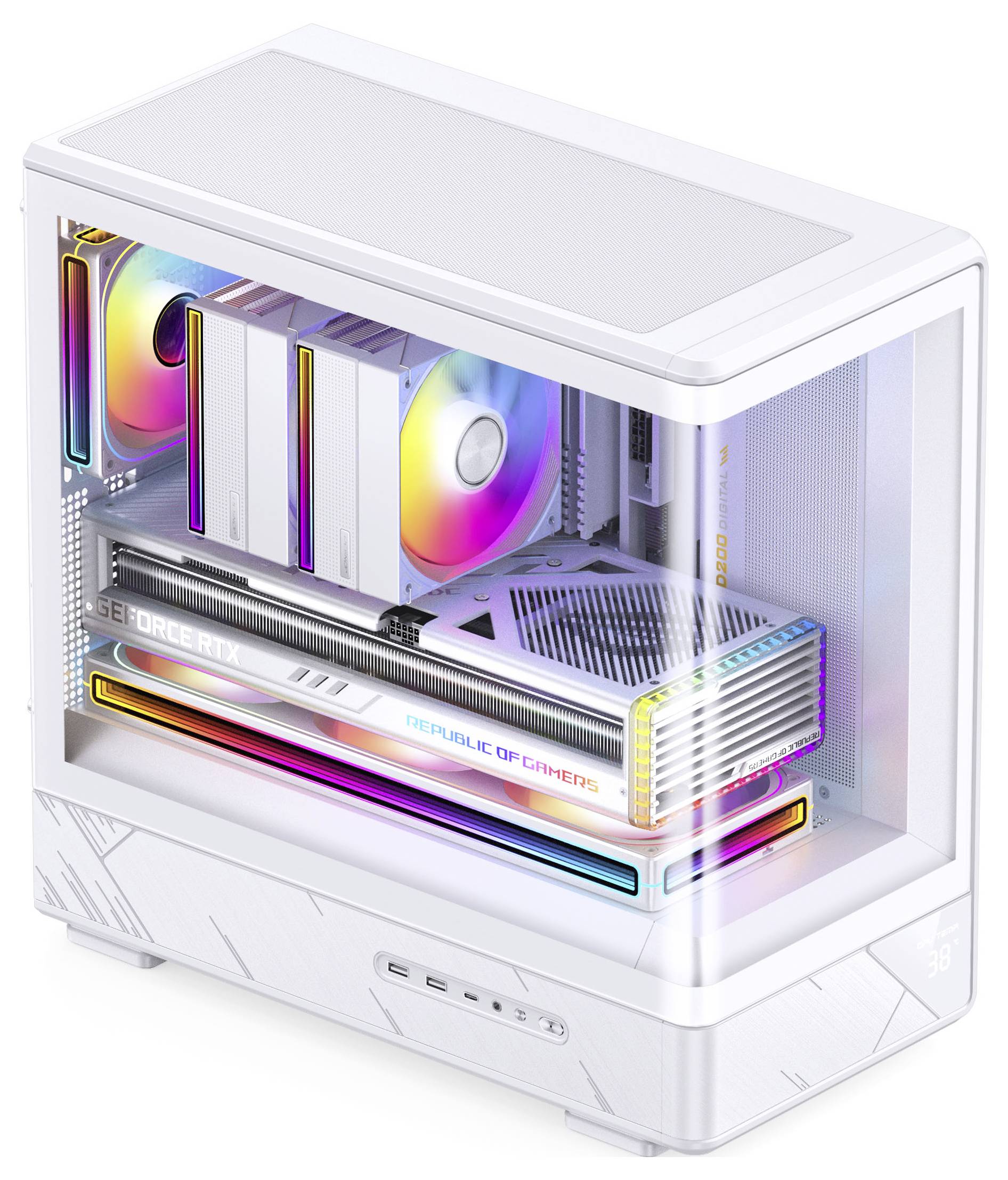 Jonsbo Mini-Tower PC-Gehäuse, Gehäuse, Gaming-Gehäuse Weiß