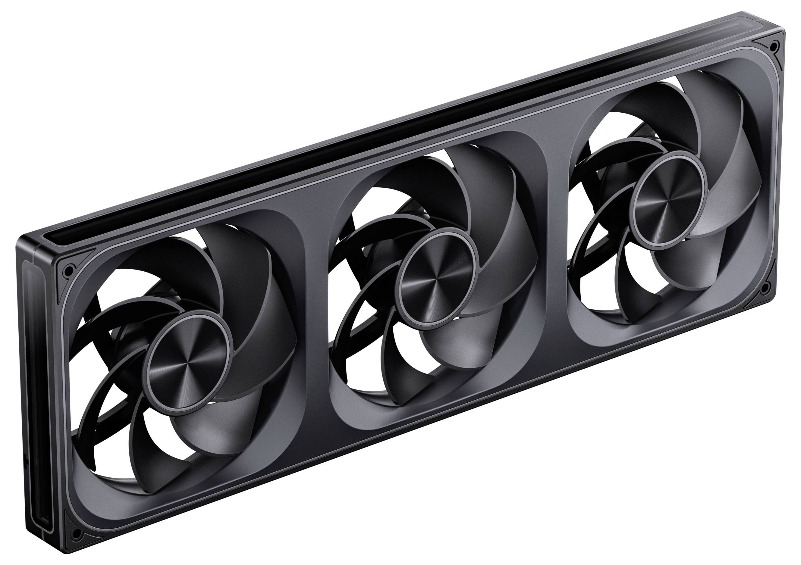 Ein weißes Computergehäuse mit Seitenlüftung, mehreren Erweiterungssteckplätzen und einem sichtbaren Hecklüfter. Das Design ist elegant und minimalistisch.