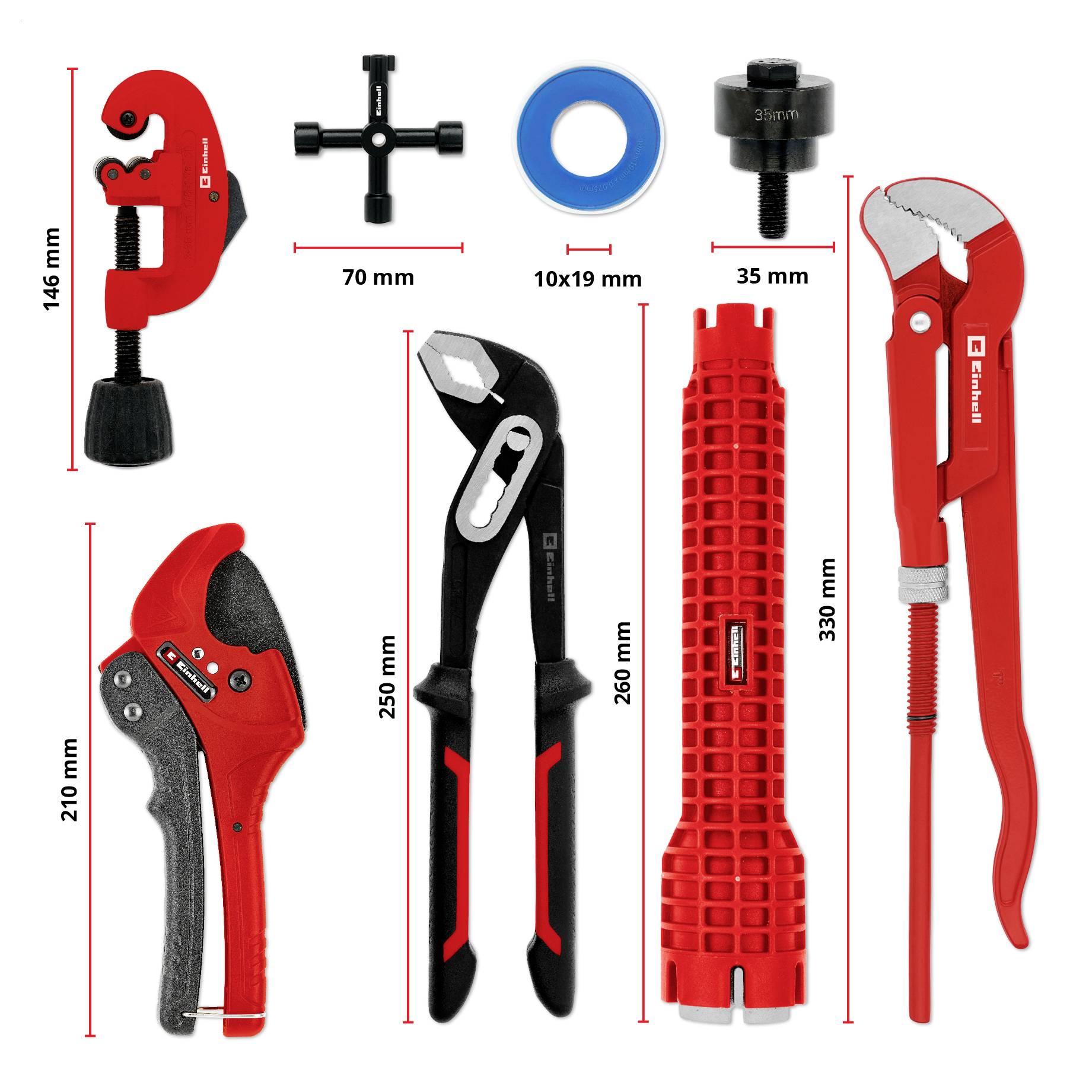 Einhell Klempner-Set 8-tlg. Einleger Pad 370527 8teilig