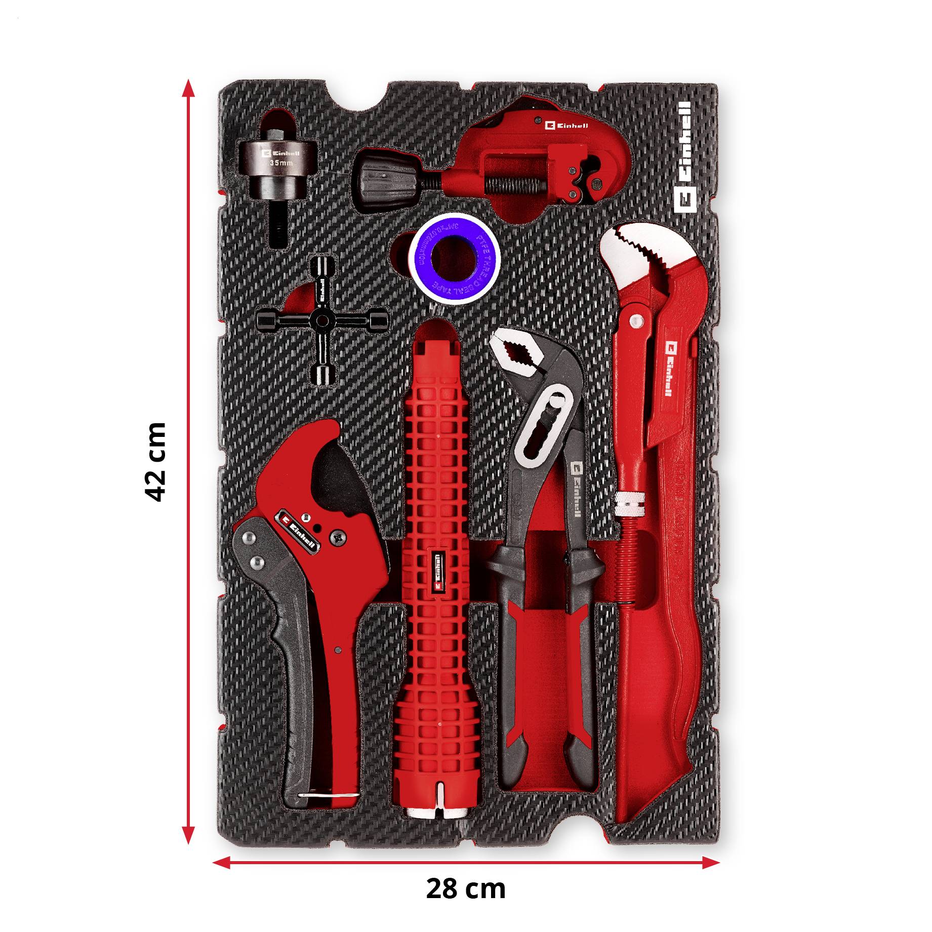 Einhell Klempner-Set 8-tlg. Einleger Pad 370527 Einlage 8teilig