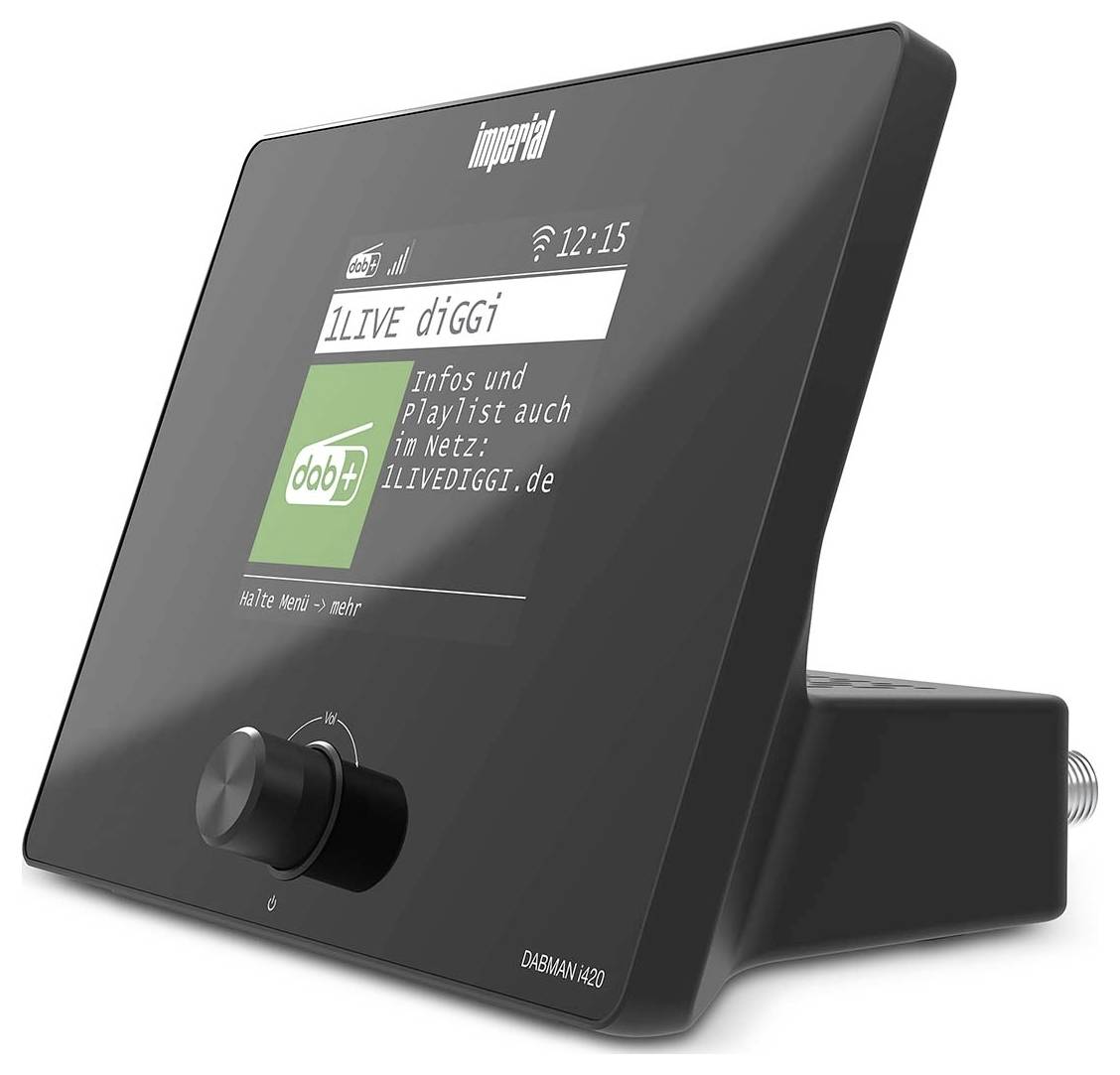 Ein elektronisches Gerät mit einem Bildschirm, auf dem „ILIVE diGGi